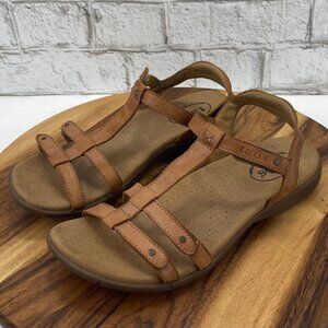 Taos Trophy 2 Womens Sz. 10 Brown Leather Supportive Comfort Sandals 22101